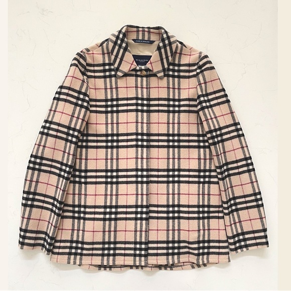 BURBERRY Vintage Check Wool & Cashmere Jacket, UK 8 - Picture 2 of 12